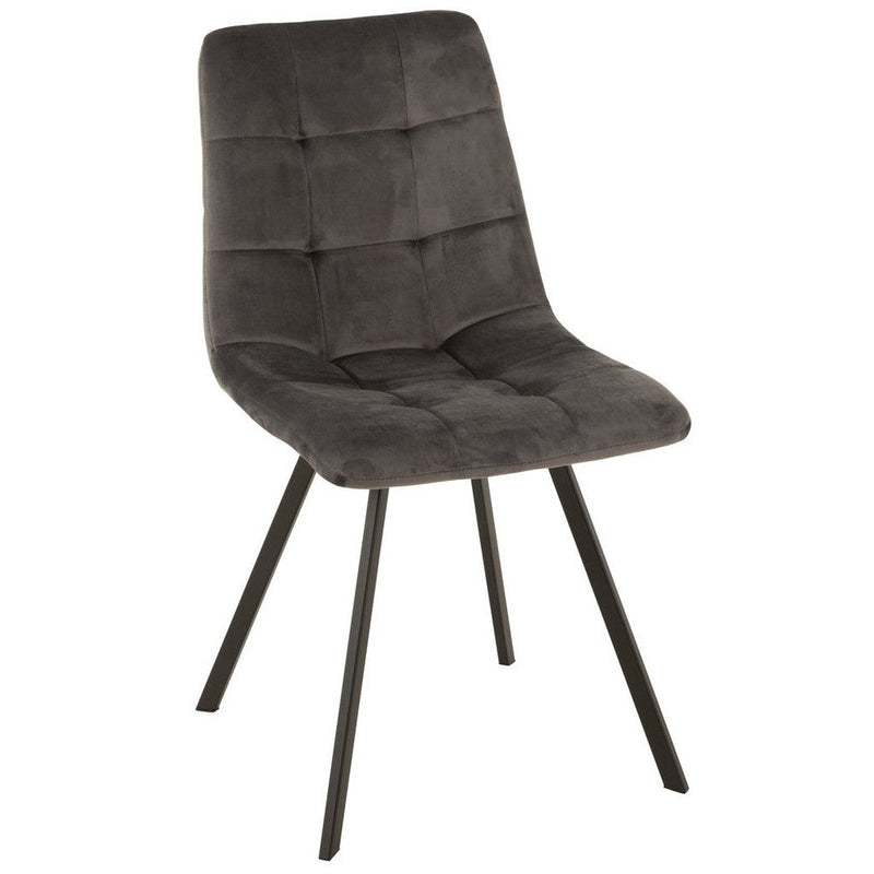 Eetkamerstoel Grijs Metaal 54 cm 54x45x86 cm-Eetkamerstoelen-J-Line