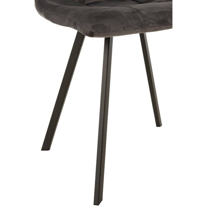 Eetkamerstoel Grijs Metaal 54 cm-Eetkamerstoelen-J-Line