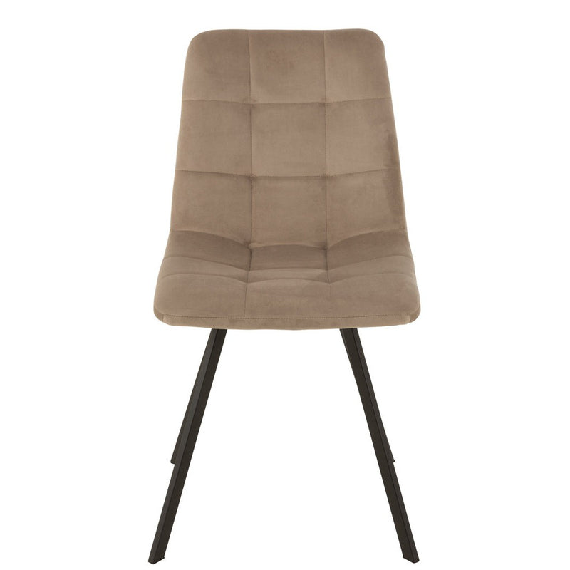 Eetkamerstoel Grijs Polyester 47 cm 47x55x82 cm 15468-Eetkamerstoelen-J-Line