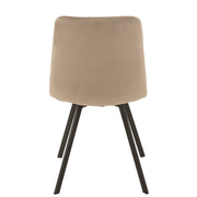 Eetkamerstoel Grijs Polyester 47 cm 47x55x82 cm 15468-Eetkamerstoelen-J-Line