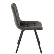 Eetkamerstoel Grijs Polyester 47 cm 47x55x82 cm 15487-Eetkamerstoelen-J-Line