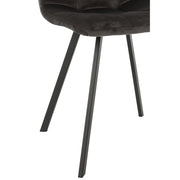 Eetkamerstoel Grijs Polyester 47 cm 47x55x82 cm 15487-Eetkamerstoelen-J-Line
