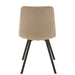 Eetkamerstoel Grijs Polyester 47 cm-Eetkamerstoelen-J-Line
