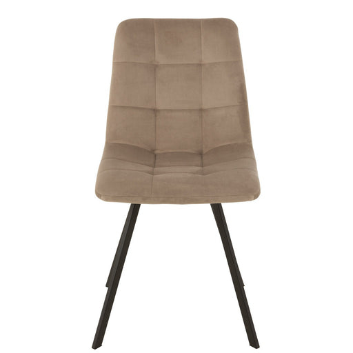Eetkamerstoel Grijs Polyester 47 cm - Grijs/greige - 15468-Eetkamerstoelen-J-Line