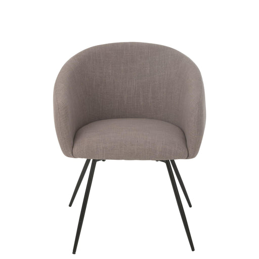 Eetkamerstoel Grijs Stof 62 cm 61x60x75 cm-Eetkamerstoelen-J-Line