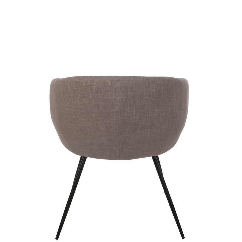 Eetkamerstoel Grijs Stof 62 cm 61x60x75 cm-Eetkamerstoelen-J-Line