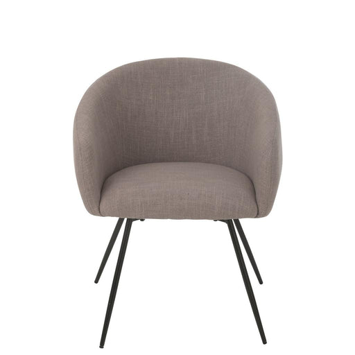 Eetkamerstoel Grijs Stof 62 cm-Eetkamerstoelen-J-Line