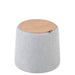 Eetkamerstoel Grijs Stof Rond 42 cm-Eetkamerstoelen-J-Line