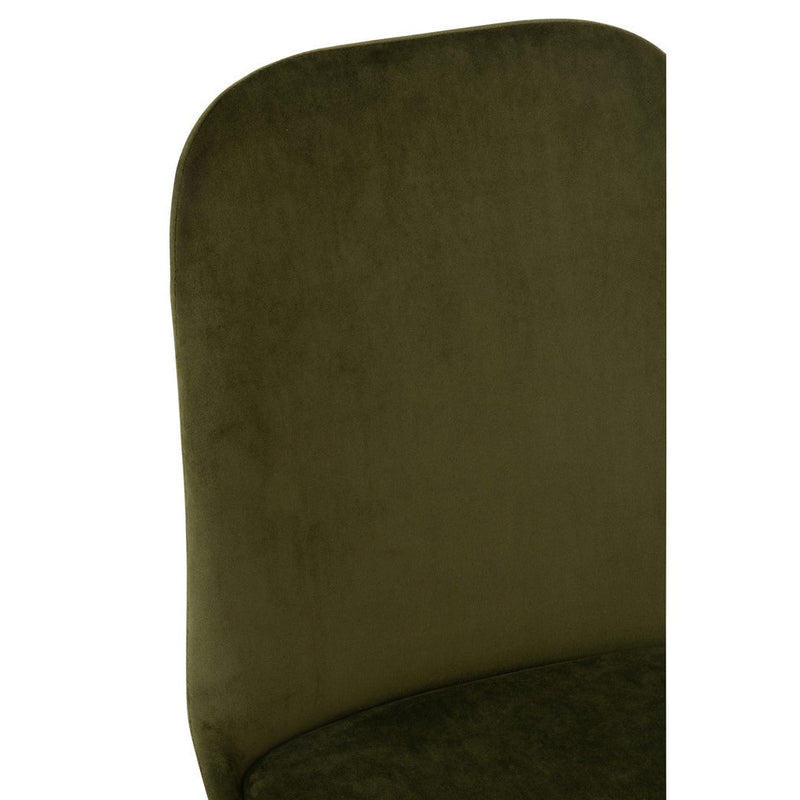 Eetkamerstoel Groen Eucalyptus hout 44 cm 44.5x46.5x86 cm-Eetkamerstoelen-J-Line