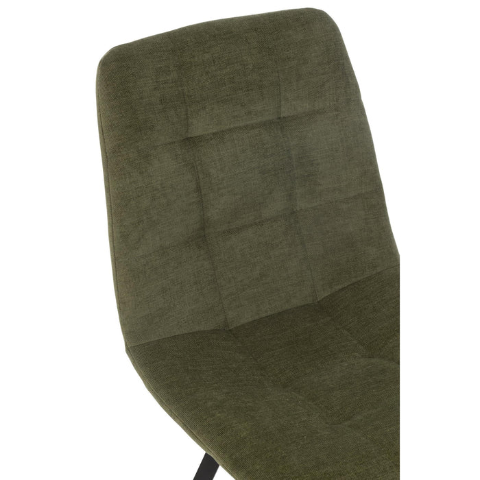 Eetkamerstoel Groen Metaal 45 cm 45x55x85 cm-Eetkamerstoelen-J-Line