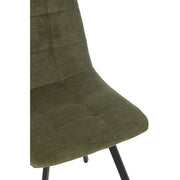 Eetkamerstoel Groen Metaal 45 cm 45x55x85 cm-Eetkamerstoelen-J-Line