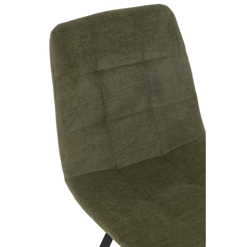 Eetkamerstoel Groen Metaal 45 cm 45x55x85 cm-Eetkamerstoelen-J-Line
