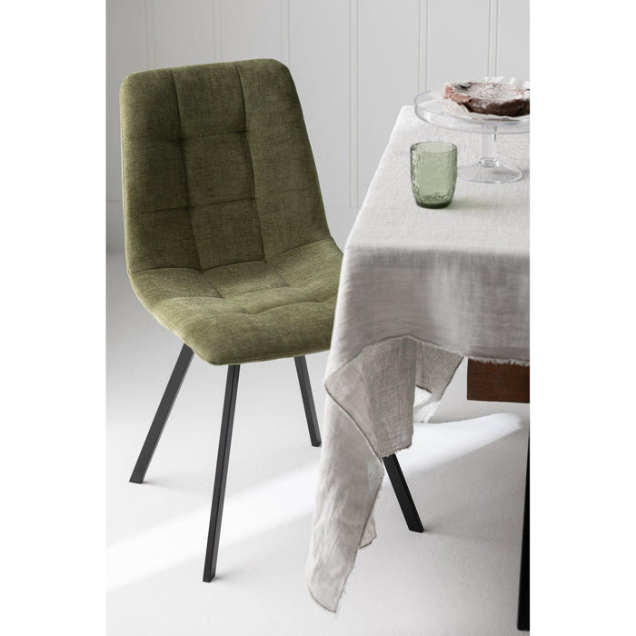 Eetkamerstoel Groen Metaal 45 cm 45x55x85 cm-Eetkamerstoelen-J-Line
