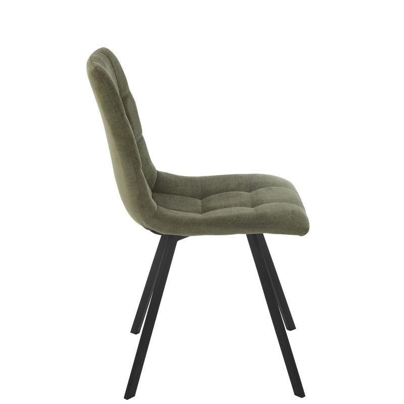 Eetkamerstoel Groen Metaal 45 cm 45x55x85 cm-Eetkamerstoelen-J-Line