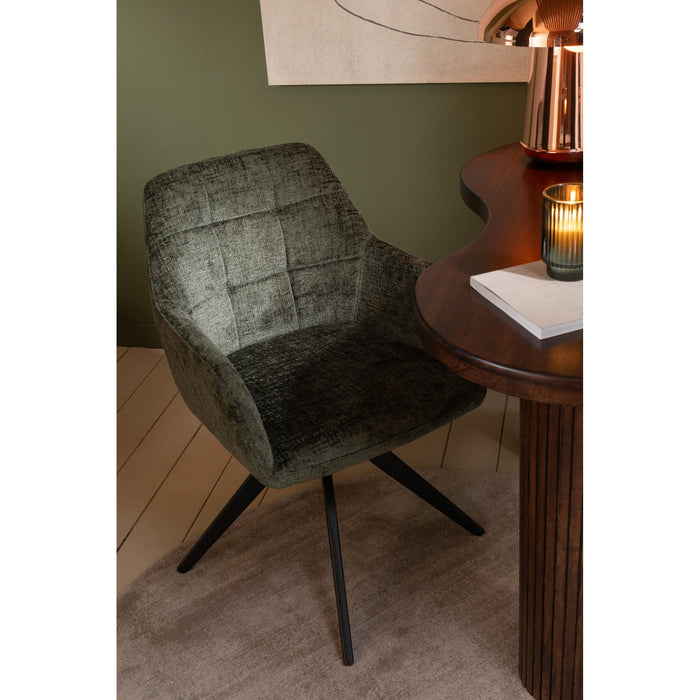 Eetkamerstoel Groen Sponge 56 cm 56.5x58x85 cm-Eetkamerstoelen-J-Line