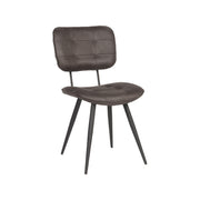 Eetkamerstoel Gus Antraciet Microvezel 49x60x87 cm-Eetkamerstoelen-LABEL51