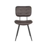 Eetkamerstoel Gus Antraciet Microvezel 49x60x87 cm-Eetkamerstoelen-LABEL51