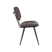 Eetkamerstoel Gus Antraciet Microvezel 49x60x87 cm-Eetkamerstoelen-LABEL51