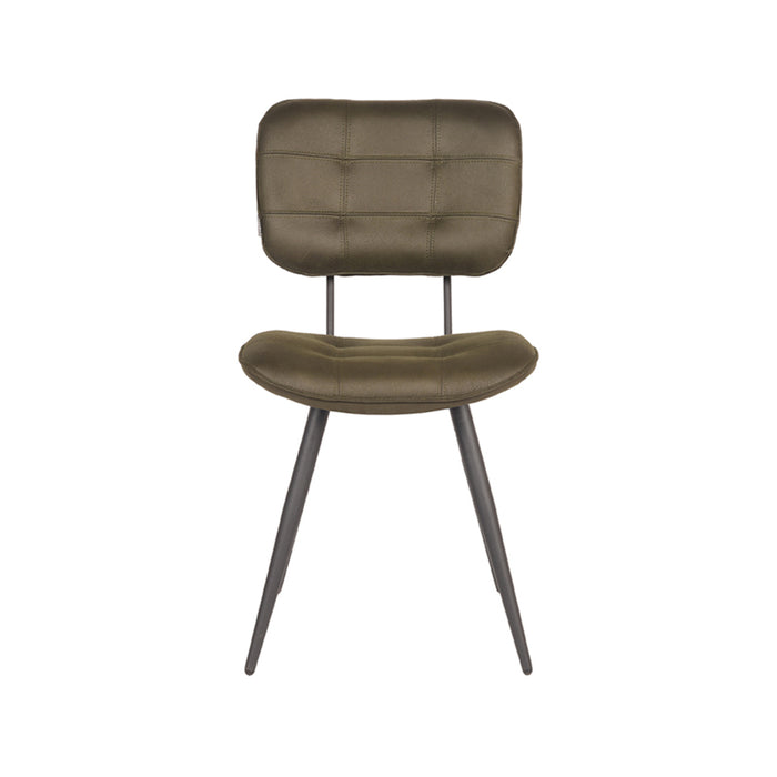 Eetkamerstoel Gus - Army - Microvezel-Eetkamerstoelen-LABEL51