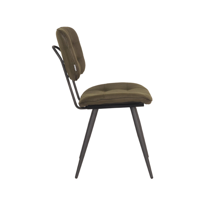 Eetkamerstoel Gus - Army - Microvezel-Eetkamerstoelen-LABEL51