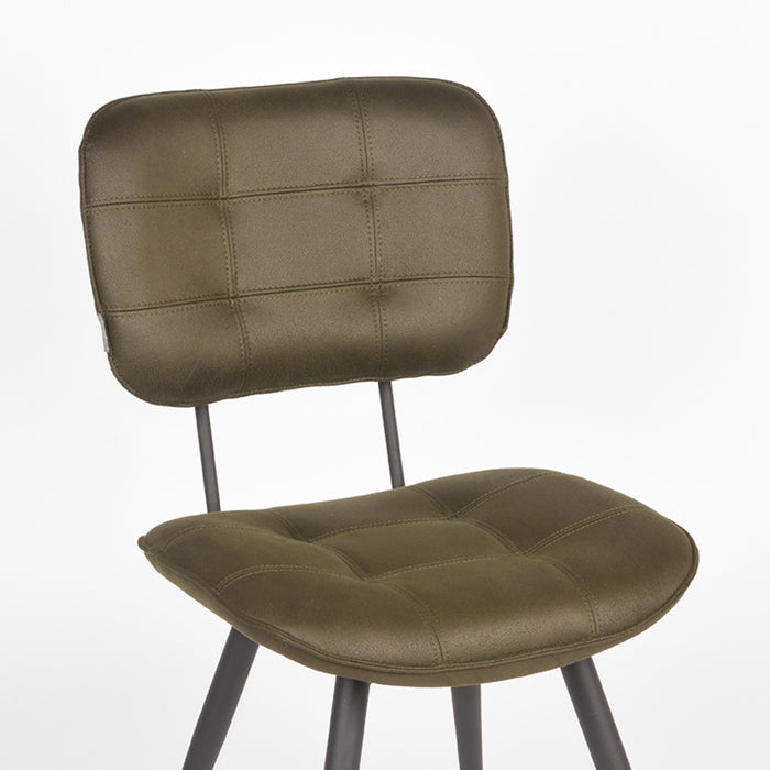 Eetkamerstoel Gus - Army - Microvezel-Eetkamerstoelen-LABEL51