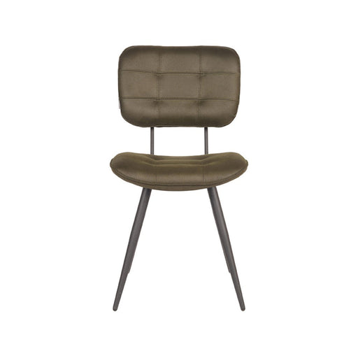 Eetkamerstoel Gus - Army green - Microfiber-Eetkamerstoelen-LABEL51