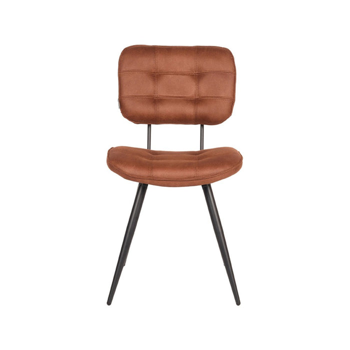 Eetkamerstoel Gus - Cognac - Microfiber-Eetkamerstoelen-LABEL51