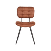 Eetkamerstoel Gus Cognac Microvezel 49x60x87 cm-Eetkamerstoelen-LABEL51