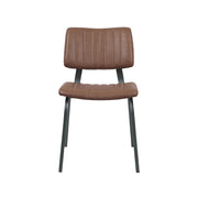 Eetkamerstoel Gusto Bruin Kunstleder 46x56x79 cm-Eetkamerstoelen-LABEL51