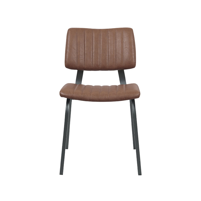 Eetkamerstoel Gusto Bruin Kunstleder 46x56x79 cm-Eetkamerstoelen-LABEL51