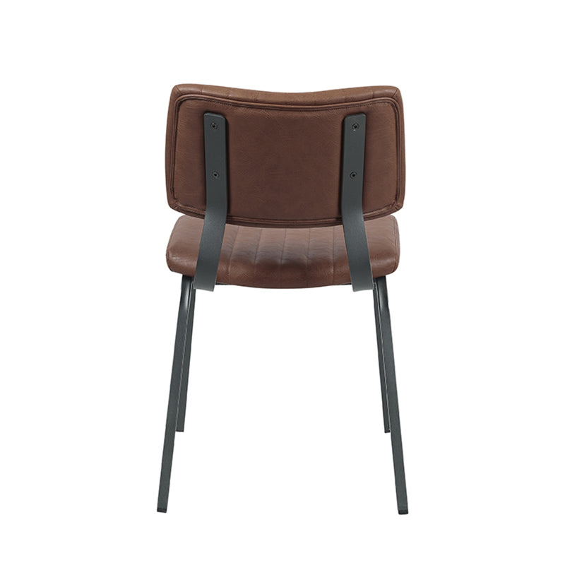 Eetkamerstoel Gusto Bruin Kunstleder 46x56x79 cm-Eetkamerstoelen-LABEL51