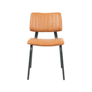 Eetkamerstoel Gusto Cognac Kunstleder 46x56x79 cm-Eetkamerstoelen-LABEL51