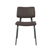 Eetkamerstoel Gusto Donkerbruin Kunstleder 46x56x79 cm-Eetkamerstoelen-LABEL51