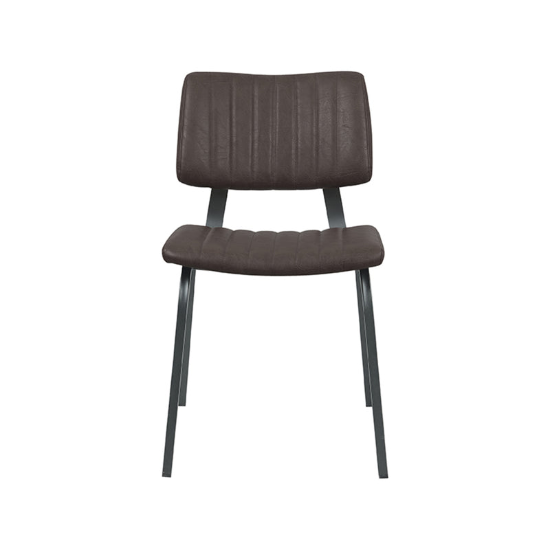 Eetkamerstoel Gusto Donkerbruin Kunstleder 46x56x79 cm-Eetkamerstoelen-LABEL51