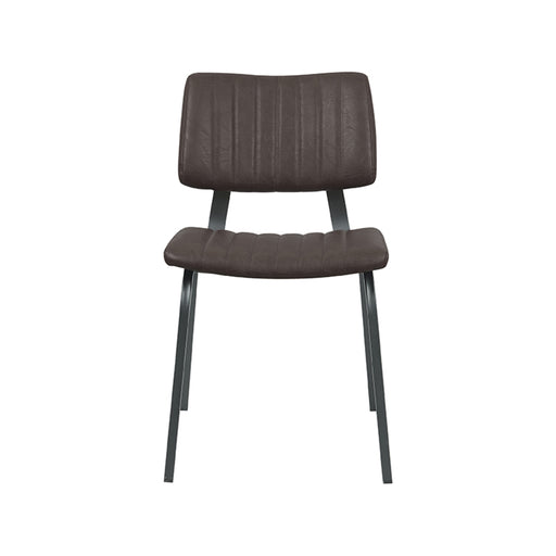 Eetkamerstoel Gusto Donkerbruin Kunstleder 46x56x79 cm-Eetkamerstoelen-LABEL51