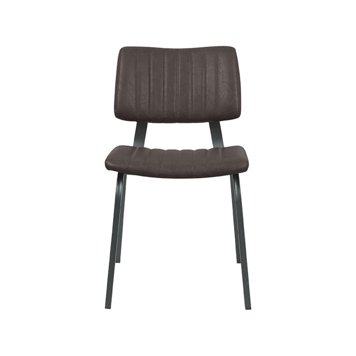 Eetkamerstoel Gusto - Donkerbruin - Kunstleder-Eetkamerstoelen-LABEL51