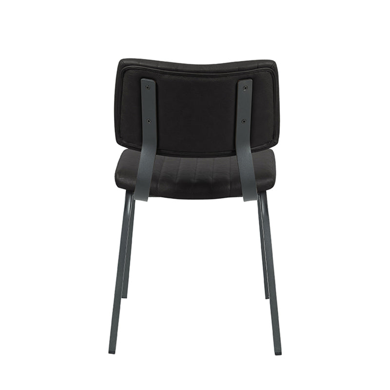 Eetkamerstoel Gusto Zwart Kunstleder 46x56x79 cm-Eetkamerstoelen-LABEL51