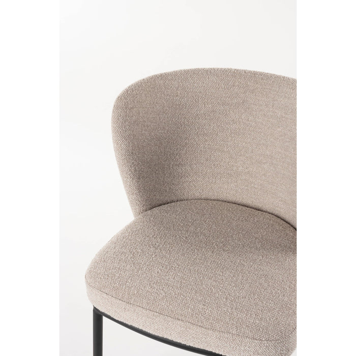 Eetkamerstoel Guus Polyester Beige 53x55 cm