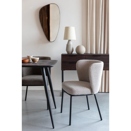 Eetkamerstoel Guus Polyester Beige 53x55 cm