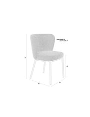 Eetkamerstoel Guus Polyester Beige 53x55 cm-Eetkamerstoelen-Creating Home