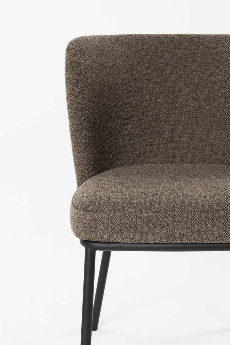 Eetkamerstoel Guus Polyester Bruin 53x55 cm-Eetkamerstoelen-Creating Home