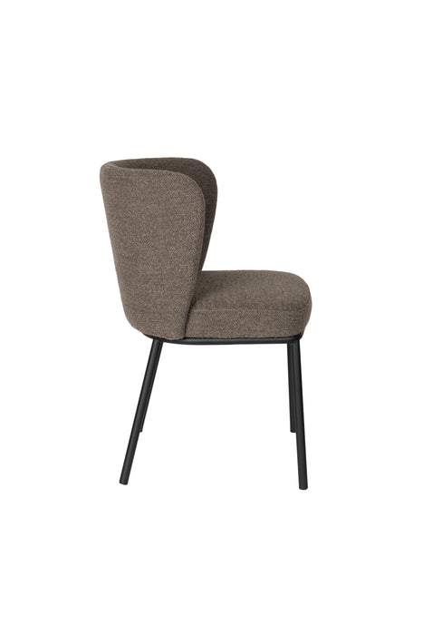 Eetkamerstoel Guus Polyester Bruin 53x55 cm-Fauteuils-Creating Home