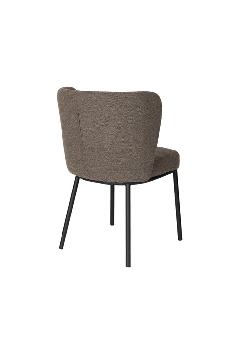 Eetkamerstoel Guus Polyester Bruin 53x55 cm-Fauteuils-Creating Home