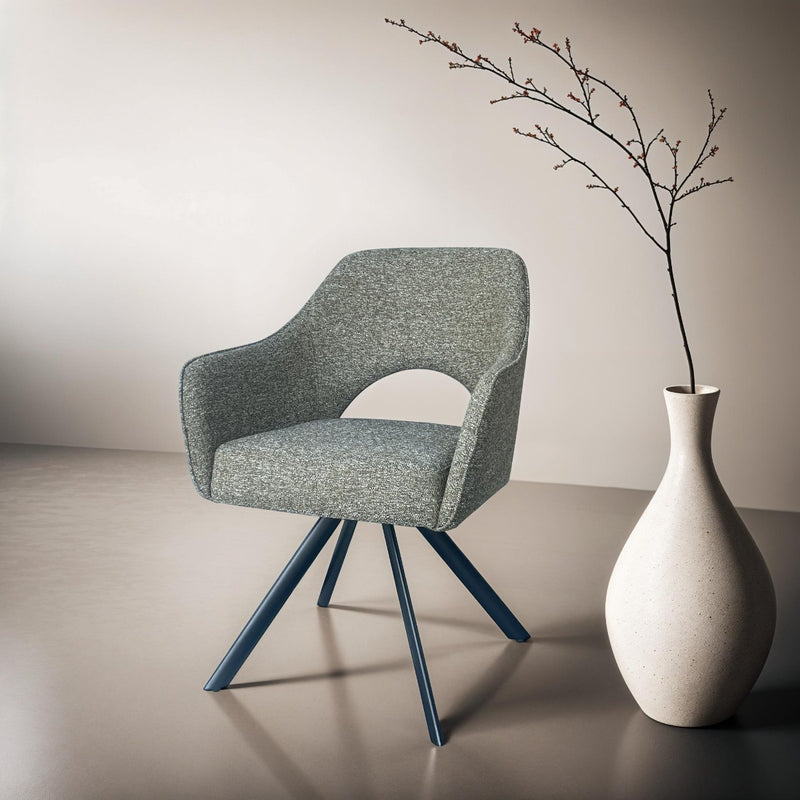 Eetkamerstoel Helen Groen Draaibaar 62 cm 62x62x85 cm-Eetkamerstoelen-Livingfurn