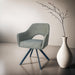 Eetkamerstoel Helen Groen Draaibaar 62 cm-Livingfurn