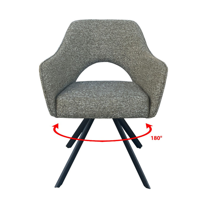 Eetkamerstoel Helen Groen Draaibaar 62 cm-Livingfurn