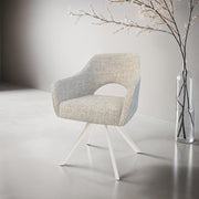 Eetkamerstoel Helen Zand Naturel Draaibaar 62 cm 62x62x85 cm-Eetkamerstoelen-Livingfurn