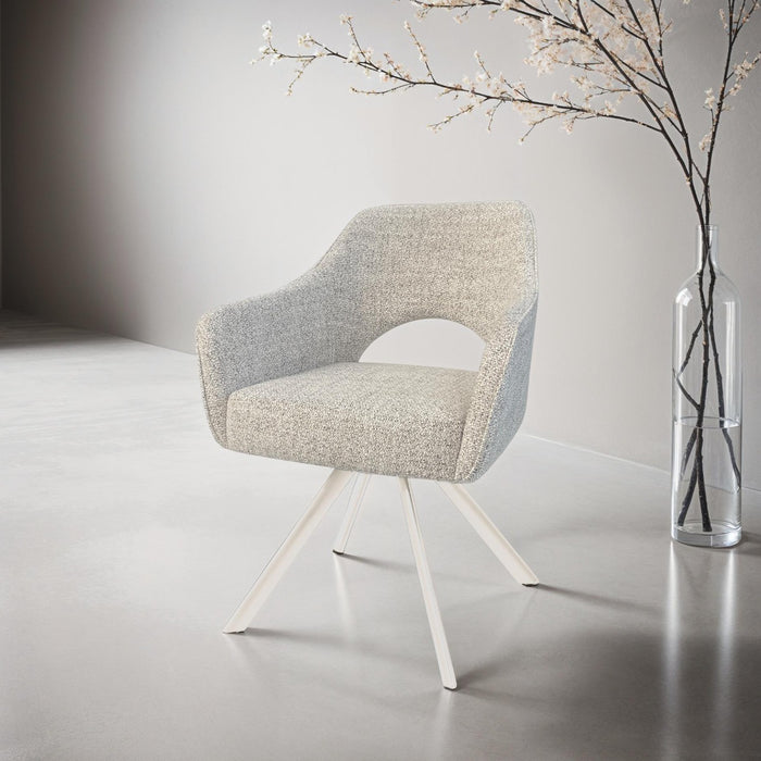 Eetkamerstoel Helen Zand Naturel Draaibaar 62 cm-Livingfurn