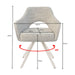 Eetkamerstoel Helen Zand Naturel Draaibaar 62 cm-Livingfurn