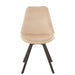 Eetkamerstoel Helene Metaal | Textiel Beige-Eetkamerstoelen-J-Line